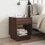 Mesita de noche con Infinity LED marrón roble 40x40x50 cm de , Mesitas de noche - Ref: Foro24-3284083, Precio: 71,44 €, Descu...
