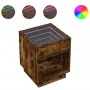 Bedside table with Infinity LED smoked oak 40x40x50 cm by , Nightstands - Ref: Foro24-3284081, Price: 69,33 €, Discount: %