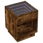 Bedside table with Infinity LED smoked oak 40x40x50 cm by , Nightstands - Ref: Foro24-3284081, Price: 69,33 €, Discount: %