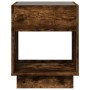Bedside table with Infinity LED smoked oak 40x40x50 cm by , Nightstands - Ref: Foro24-3284081, Price: 70,33 €, Discount: %