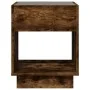 Bedside table with Infinity LED smoked oak 40x40x50 cm by , Nightstands - Ref: Foro24-3284081, Price: 69,33 €, Discount: %
