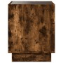 Bedside table with Infinity LED smoked oak 40x40x50 cm by , Nightstands - Ref: Foro24-3284081, Price: 70,33 €, Discount: %