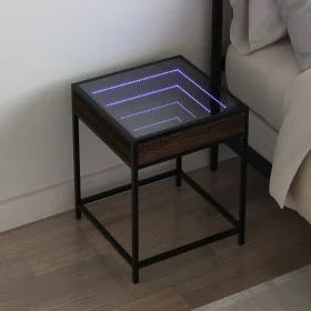 Nachttisch mit Infinity LED in Eichenbraun 40x40x51 cm von , Nachttische - Ref: Foro24-3284095, Preis: 54,38 €, Rabatt: %