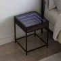 Mesita de noche con Infinity LED marrón roble 40x40x51 cm de , Mesitas de noche - Ref: Foro24-3284095, Precio: 54,38 €, Descu...