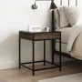 Mesita de noche con Infinity LED marrón roble 40x40x51 cm de , Mesitas de noche - Ref: Foro24-3284095, Precio: 54,38 €, Descu...