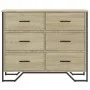 Engineered wood chest of drawers in Sonoma oak 91x35.5x74.5 cm by , Drawers - Ref: Foro24-3295303, Price: 158,68 €, Discount: %