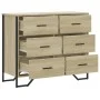 Engineered wood chest of drawers in Sonoma oak 91x35.5x74.5 cm by , Drawers - Ref: Foro24-3295303, Price: 158,68 €, Discount: %