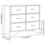 Engineered wood chest of drawers in Sonoma oak 91x35.5x74.5 cm by , Drawers - Ref: Foro24-3295303, Price: 158,68 €, Discount: %