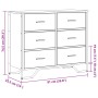 Schubladenkommode aus Sonoma-Eichenfurnierholz 91x35,5x74,5 cm von , Schubladen - Ref: Foro24-3295303, Preis: 161,06 €, Rabat...