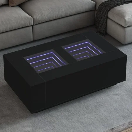 Black LED coffee table Infinity 116x69x40 cm by , Coffee table - Ref: Foro24-3284057, Price: 171,47 €, Discount: %