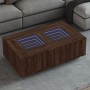 Mesa de centro con Infinity LED marrón roble 116x69x40 cm de , Mesas de centro - Ref: Foro24-3284062, Precio: 170,68 €