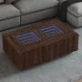 Mesa de centro con Infinity LED marrón roble 116x69x40 cm de , Mesas de centro - Ref: Foro24-3284062, Precio: 168,70 €, Descu...