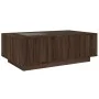 Coffee table with Infinity LED brown oak 116x69x40 cm by , Coffee table - Ref: Foro24-3284062, Price: 168,72 €, Discount: %