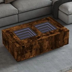 Mesa de centro con Infinity LED roble ahumado 116x69x40 cm de , Mesas de centro - Ref: Foro24-3284060, Precio: 189,38 €, Desc...