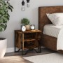 Mesita de noche madera de ingeniería roble ahumado 40x30x40 cm de , Mesitas de noche - Ref: Foro24-848498, Precio: 34,17 €