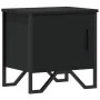 Black plywood bedside table 40x30x40 cm by , Nightstands - Ref: Foro24-848514, Price: 38,12 €, Discount: %