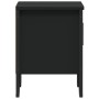 Mesita de noche madera contrachapada negro 40x30x40 cm