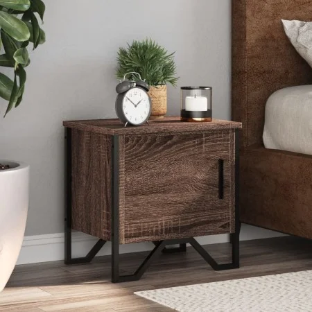 Mesitas noche 2 uds madera ingeniería marrón roble 40x30x40 cm de , Mesitas de noche - Ref: Foro24-848523, Precio: 48,84 €, D...