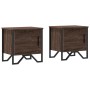 Bedside tables 2 units engineered wood brown oak 40x30x40 cm by , Nightstands - Ref: Foro24-848523, Price: 49,50 €, Discount: %