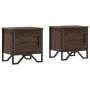 Mesitas noche 2 uds madera ingeniería marrón roble 40x30x40 cm de , Mesitas de noche - Ref: Foro24-848523, Precio: 48,84 €, D...