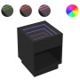 Coffee table with Infinity LED black 40x40x50 cm by , Coffee table - Ref: Foro24-847645, Price: 69,32 €, Discount: %