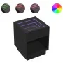 Coffee table with Infinity LED black 40x40x50 cm by , Coffee table - Ref: Foro24-847645, Price: 68,22 €, Discount: %