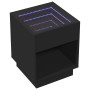 Coffee table with Infinity LED black 40x40x50 cm by , Coffee table - Ref: Foro24-847645, Price: 69,32 €, Discount: %