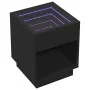 Coffee table with Infinity LED black 40x40x50 cm by , Coffee table - Ref: Foro24-847645, Price: 68,22 €, Discount: %
