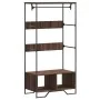 Ingenieurholzschrank in Eichenbraun 90x50x180 cm von , Kommoden-Organizer und Bar-Kleiderbügel - Ref: Foro24-848673, Preis: 1...