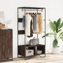 Ingenieurholzschrank in Eichenbraun 90x50x180 cm von , Kommoden-Organizer und Bar-Kleiderbügel - Ref: Foro24-848673, Preis: 1...