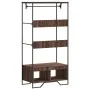 Ingenieurholzschrank in Eichenbraun 90x50x180 cm von , Kommoden-Organizer und Bar-Kleiderbügel - Ref: Foro24-848673, Preis: 1...