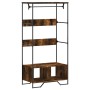 Rauchiger Eichen-Ingenieurholzschrank 90x50x180 cm von , Kommoden-Organizer und Bar-Kleiderbügel - Ref: Foro24-848671, Preis:...
