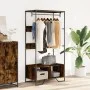 Rauchiger Eichen-Ingenieurholzschrank 90x50x180 cm von , Kommoden-Organizer und Bar-Kleiderbügel - Ref: Foro24-848671, Preis:...