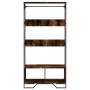Rauchiger Eichen-Ingenieurholzschrank 90x50x180 cm von , Kommoden-Organizer und Bar-Kleiderbügel - Ref: Foro24-848671, Preis:...