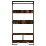 Rauchiger Eichen-Ingenieurholzschrank 90x50x180 cm von , Kommoden-Organizer und Bar-Kleiderbügel - Ref: Foro24-848671, Preis:...