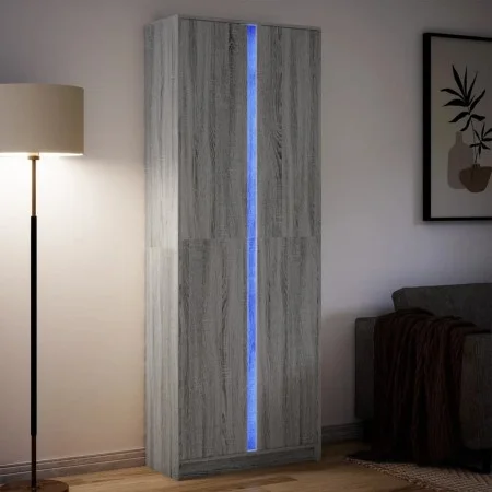 Sideboard with LED in gray Sonoma engineered wood 74x32.5x200 cm by , Sideboards - Ref: Foro24-3307896, Price: 169,93 €, Disc...