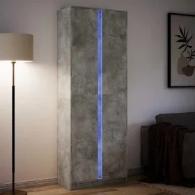 Sideboard mit LED-Beleuchtung, Holzoptik in Grau-Beton, 74x32,5x200 cm. von , Sideboards - Ref: Foro24-3307894, Preis: 168,64...