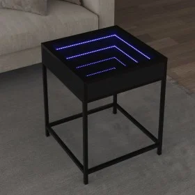 Bedside table with Infinity LED black 40x40x51 cm by , Coffee table - Ref: Foro24-847672, Price: 60,06 €, Discount: %