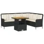 Garden sofa set 2 pieces and black synthetic rattan cushions by , Garden sets - Ref: Foro24-3262079, Price: 451,28 €, Discoun...