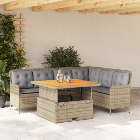 Gartensofagarnitur 2-teilig mit braunen Polyrattan-Kissen. von , Gartensets - Ref: Foro24-3262085, Preis: 543,59 €, Rabatt: %