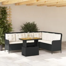 Garden sofa set 2 pieces and black synthetic rattan cushions by , Garden sets - Ref: Foro24-3262087, Price: 449,30 €, Discoun...