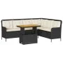 Gartensofagarnitur 2-teilig mit schwarzen Polstern aus synthetischem Rattan von , Gartensets - Ref: Foro24-3262087, Preis: 44...