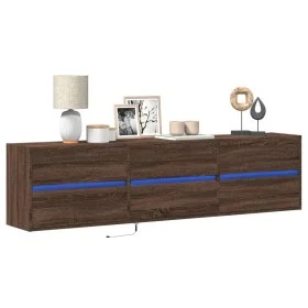 Wand-TV-Möbel mit LED in Eichenbraun 180x31x45 cm von , TV-Möbel - Ref: Foro24-3307939, Preis: 166,01 €, Rabatt: %