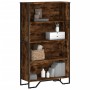 Estantería madera de ingeniería roble ahumado 80x31x137,5 cm de , Librerías y estanterías - Ref: Foro24-848631, Precio: 72,79...