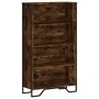 Engineered wood smoked oak bookshelf 80x31x137.5 cm by , Bookcases and shelves - Ref: Foro24-848631, Price: 71,92 €, Discount: %