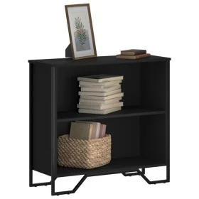 Engineered wood black shelf 80x31x74.5 cm by , Bookcases and shelves - Ref: Foro24-848619, Price: 45,62 €, Discount: %