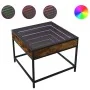 Mesa de centro con Infinity LED roble ahumado 50x50x41 cm de , Mesas de centro - Ref: Foro24-847679, Precio: 66,97 €, Descuen...