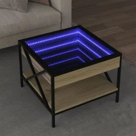 Coffee table with Infinity LED Sonoma oak 50x50x38 cm by , Coffee table - Ref: Foro24-847698, Price: 76,33 €, Discount: %