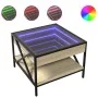 Coffee table with Infinity LED Sonoma oak 50x50x38 cm by , Coffee table - Ref: Foro24-847698, Price: 76,33 €, Discount: %