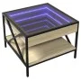Coffee table with Infinity LED Sonoma oak 50x50x38 cm by , Coffee table - Ref: Foro24-847698, Price: 76,33 €, Discount: %
